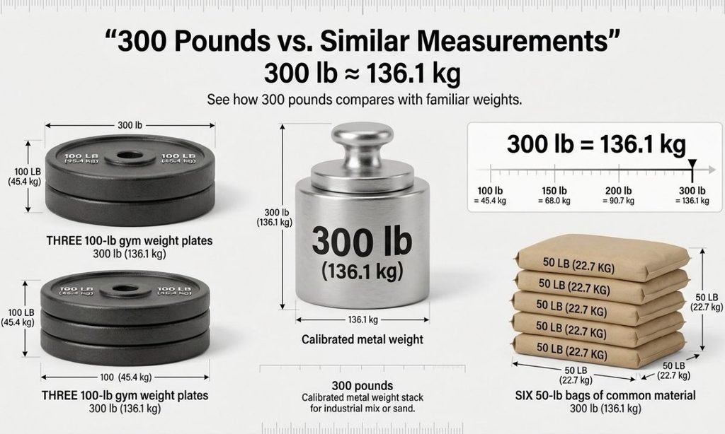 300 Pounds vs. Similar Measurements