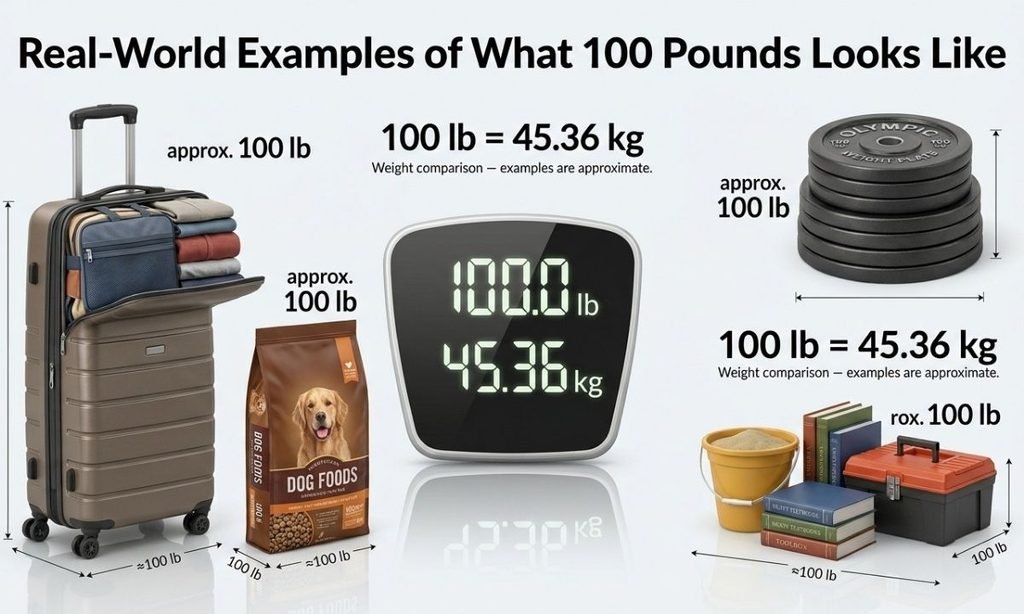 Real-World Examples of What 100 Pounds Looks Like