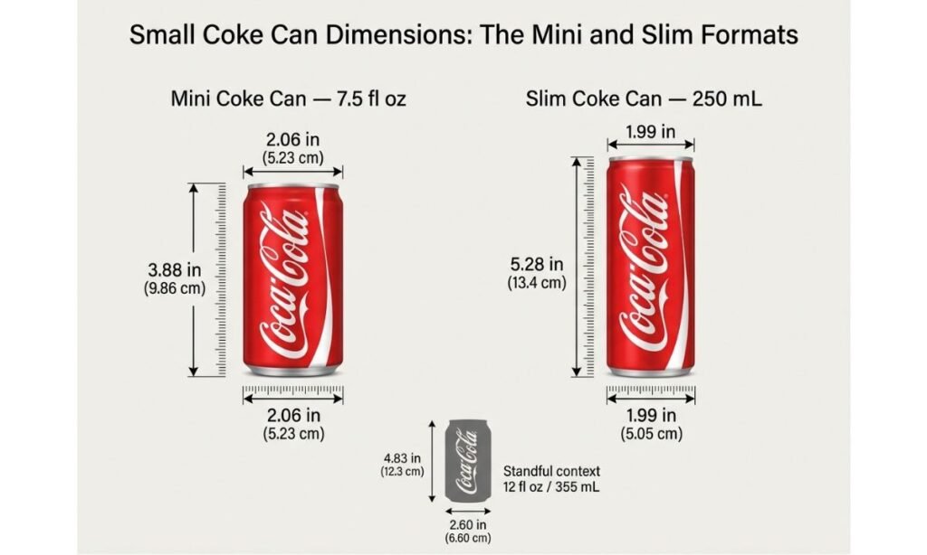 Small Coke Can Dimensions The Mini and Slim Formats
