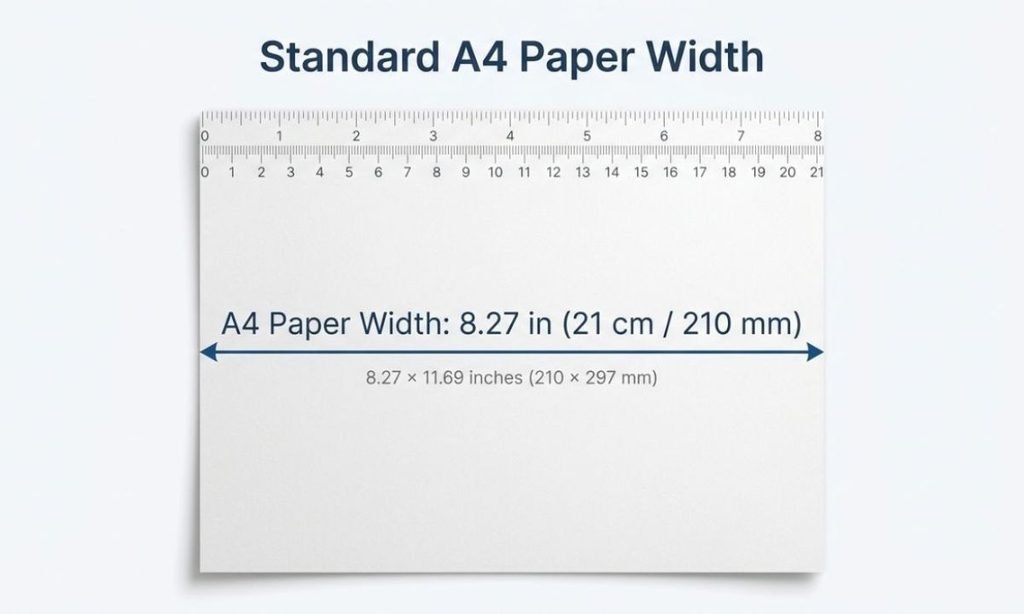 1. Standard A4 Paper Width
