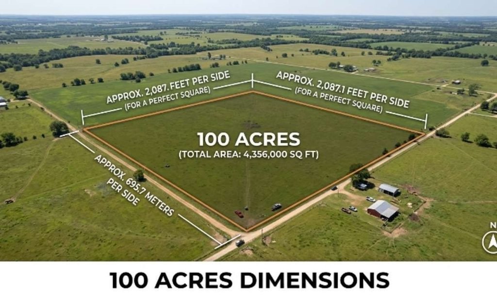 100 Acres Dimensions