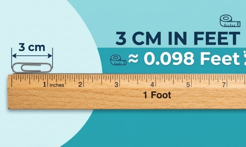 3 cm in Feet
