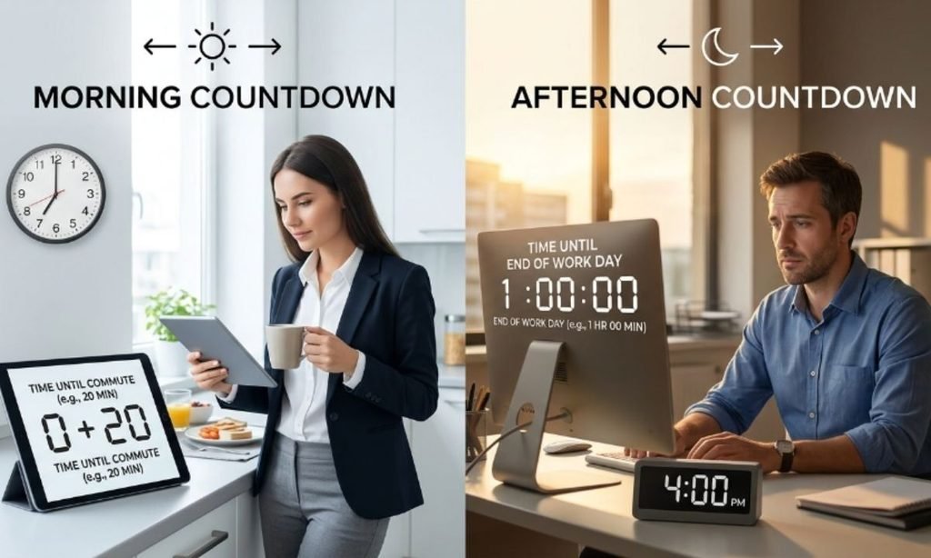 Comparing Morning and Afternoon Countdown Times