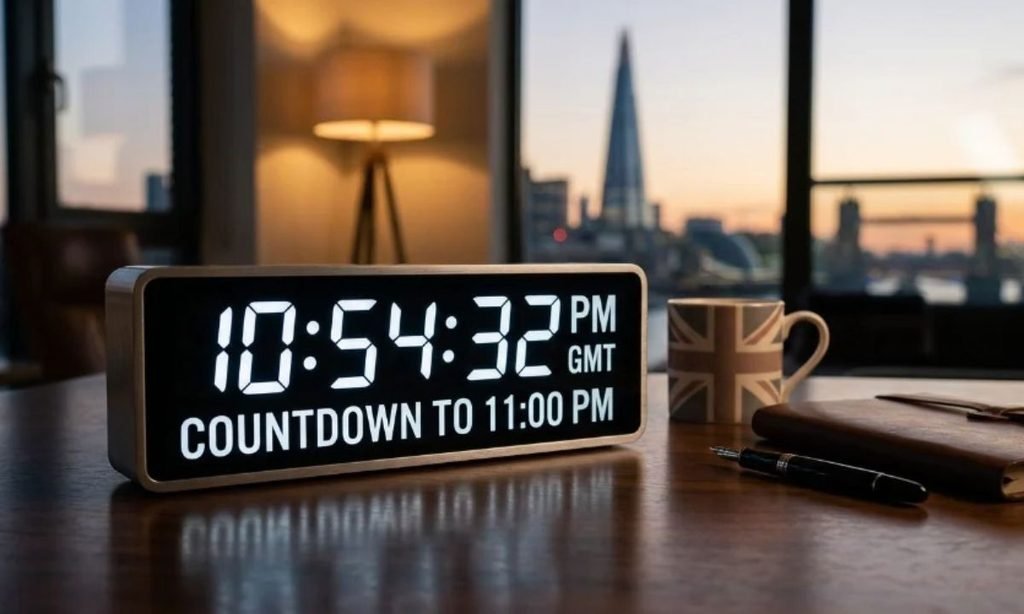 Countdown to 11 PM in the UK