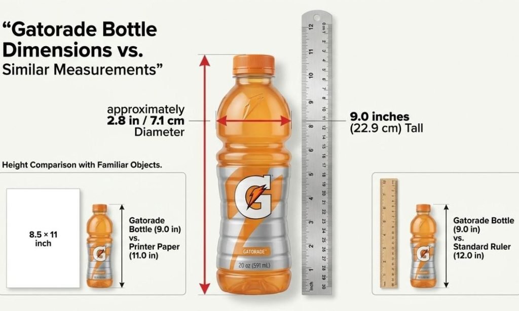 Gatorade Bottle Dimensions vs. Similar Measurements