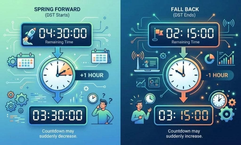 How Daylight Saving Time Can Affect the Countdown