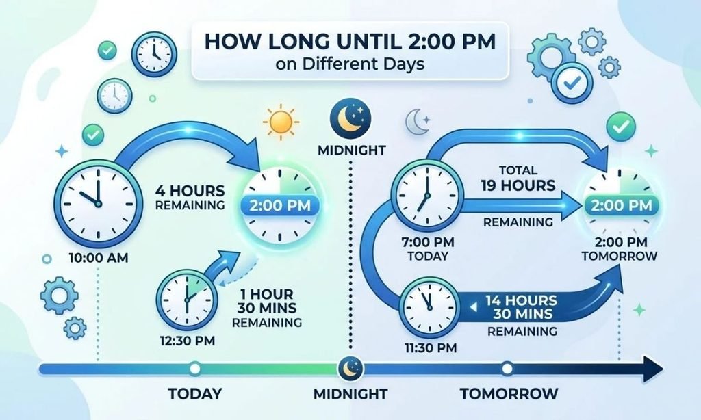 How Long Until 200 PM on Different Days