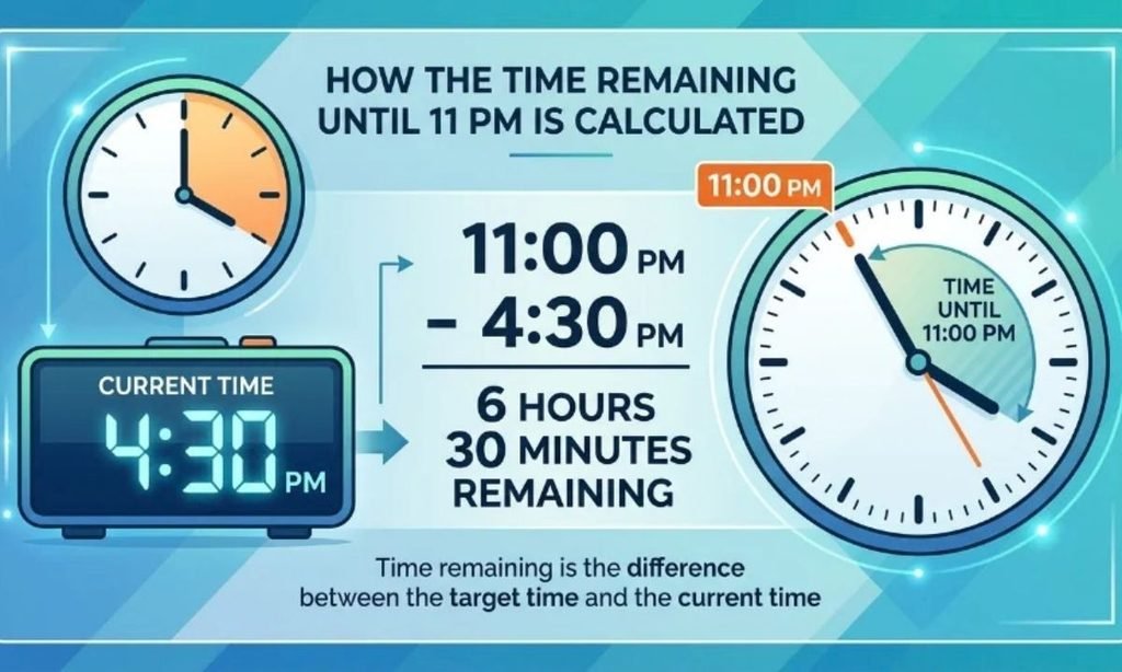 How the Time Remaining Until 11 PM Is Calculated