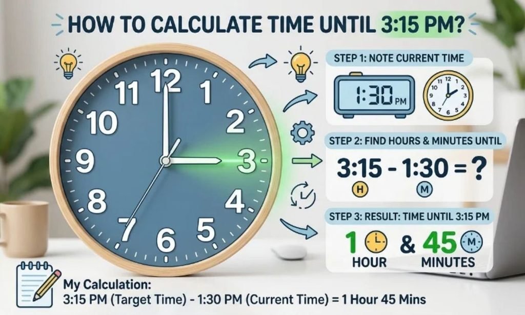 How to Manually Calculate the Time Until 315 PM