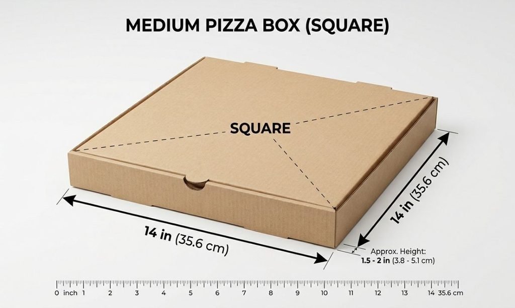 Medium Pizza Box Size (Square)