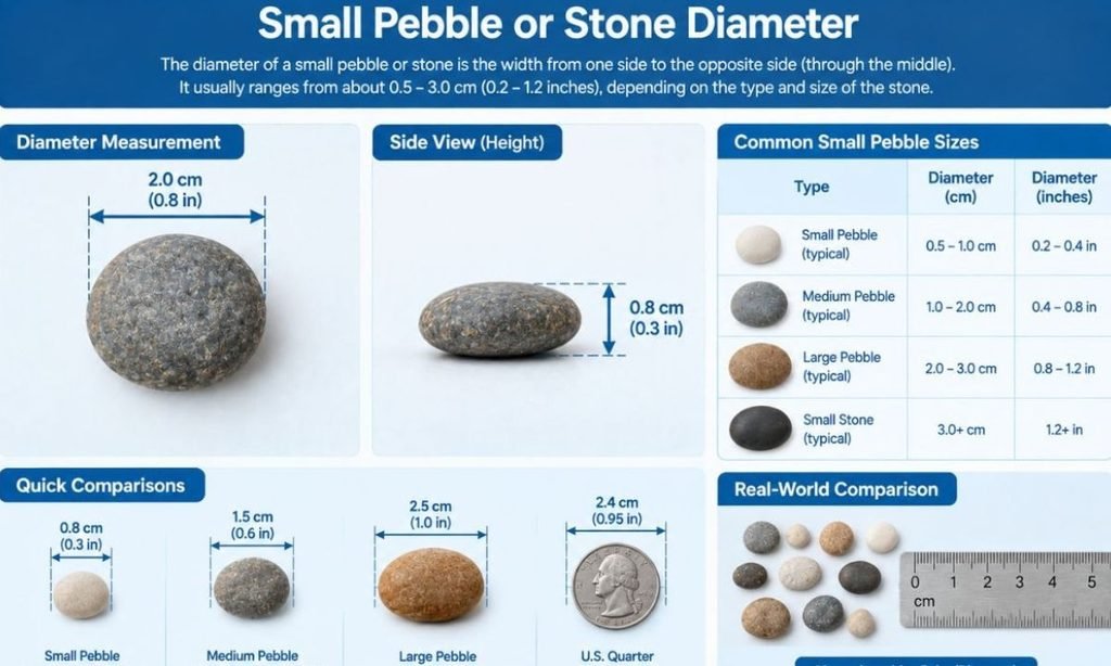 Small Pebble or Stone Diameter