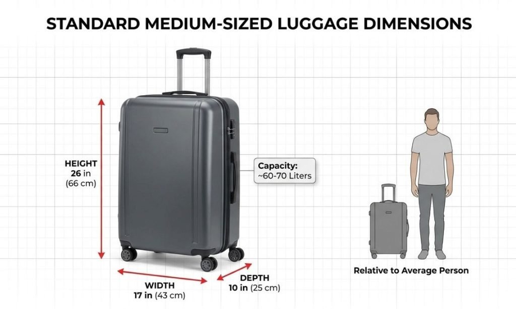 Standard Medium-Sized Checked Luggage (26-Inch Suitcase)