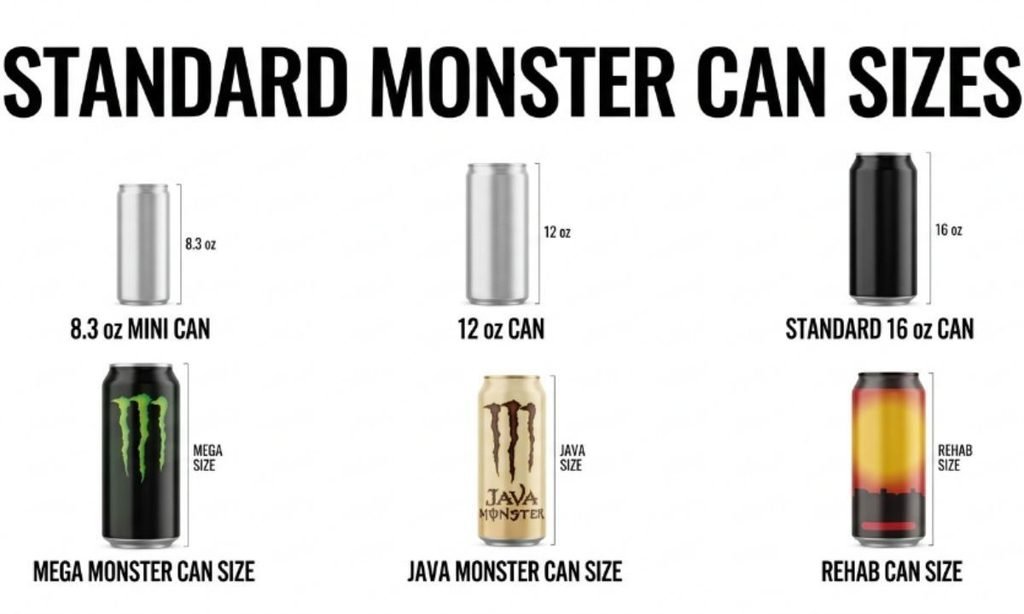 Standard Monster Can Sizes