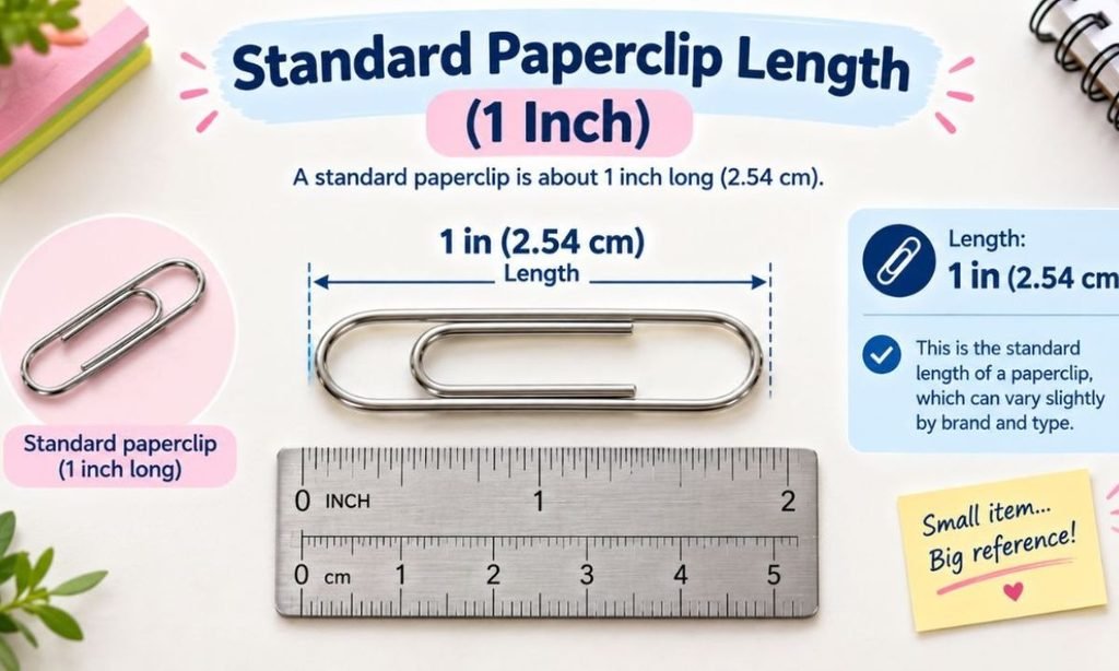 Standard Paperclip Length (1 Inch)