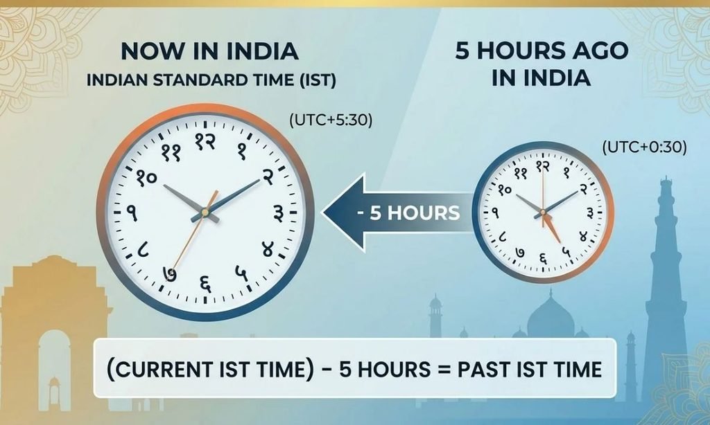 What Time Was It 5 Hours Ago in India