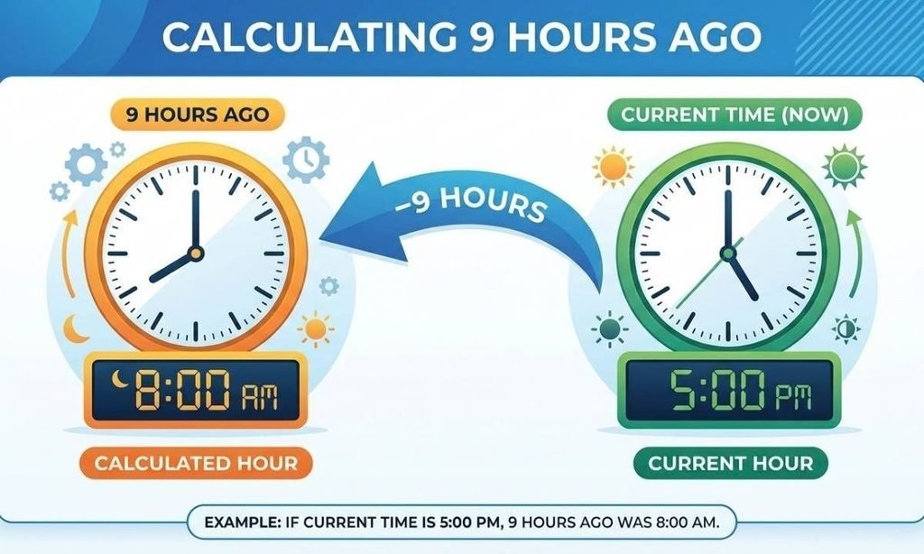 What Was the Time 9 Hours Ago Today