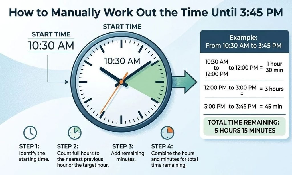 How to Manually Work Out the Time Until 345 PM