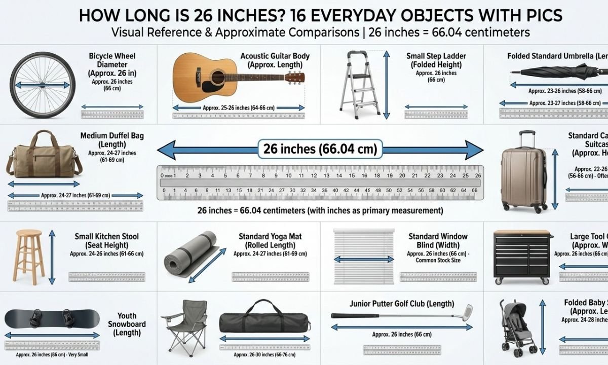 how long is 26 inches
